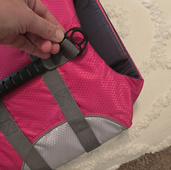 Pink and Gray Dog Life Jacket, Size S (1206) - Picture 5 of 5